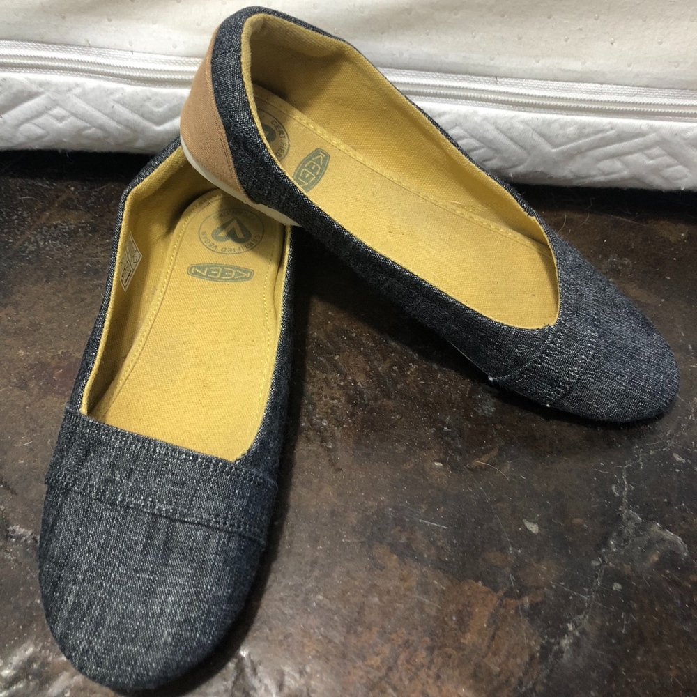 Keen Cortona Denim Blue Textile Vegan Ballet Flats